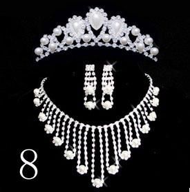 Wedding accessories New Three-piece bridal jewelry Dress accessories Bridal jewelry Necklace 02