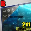 221Designs Large Plate B Nail Art Kond Stamp Stamping BIG Image Plate FRENCH Stencil Template NEW3498969