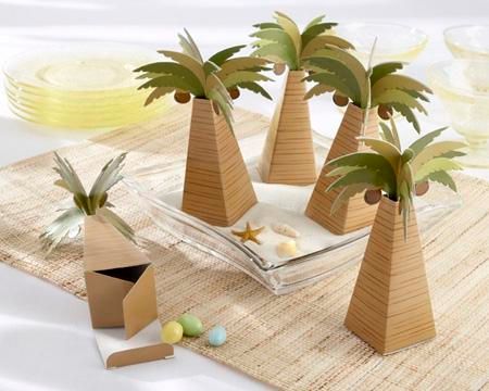 !! Palm Tree Favor Boxes Candy Package for Wedding/Party/Event Favors Palm Tree Boxes