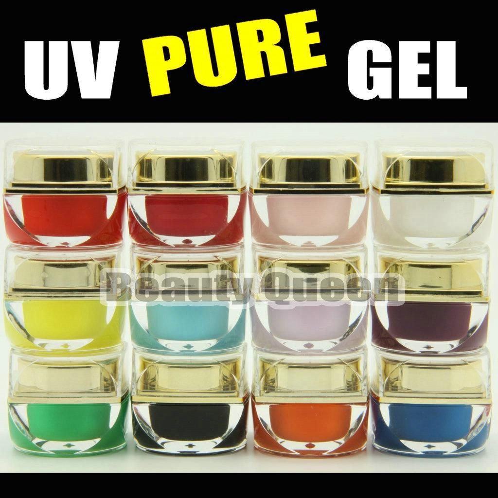 / 12 couleurs 8 ml Mix Pure Colors Kit de gel UV Builder pour Nail Art Salon * LIVRAISON GRATUITE *
