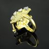 Moda Kostium Kryształowy Pierścień Dla Kobiet Biżuteria Flash Trend Cyrkon Obrączka Ślubna Anityczne Złote Pierścienie | Rn-580a.