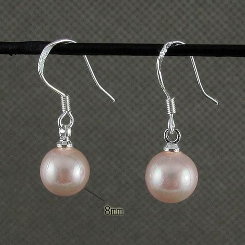 beautiful pink mother-of-pearl earring pendant wholesale woman's fashion jewelry A1471