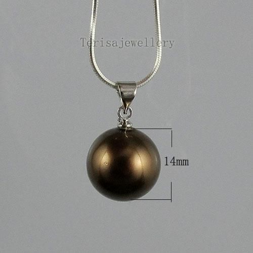 beautiful brown color mother-of-pearl earring pendant wholesale woman's jewelry A1473