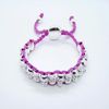 Fashion jewelry 925 Silver Knit Red Friendship Face Skull Mystic bangle bracelet 20pcs