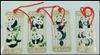 Cloisonne Panda Gift Bladwijzers Chinese stijl Ambachten Handgemaakte metalen koperen mode-bladwijzer 10 Sets / pack