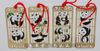 Cloisonne Panda Gift Bookmarks Chinese style Crafts Handmade Metal Copper Fashion Bookmark 10sets/pack