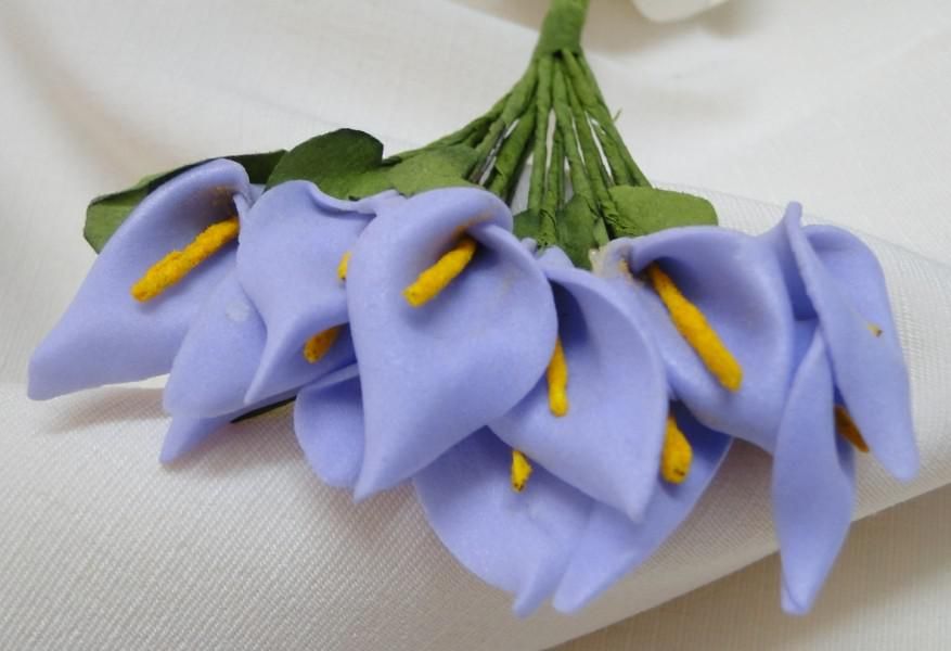 Frete Grátis-Nova Chegada Menta Beatuiful Handmade Mini Flor de Lírio Calla para o convite de casamento ca