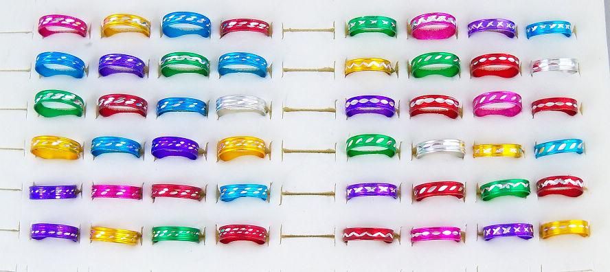 Anelli di alluminio misti di stile dei gioielli di modo degli anelli di alluminio 