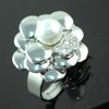 Pearl Rose Flower Obrączka dla Kobiet Biżuteria - Pearl Wisiorek Rhinestone Urocze obrączki Pierścienie Biżuteria Nowe Pierścienie | Rn-496.