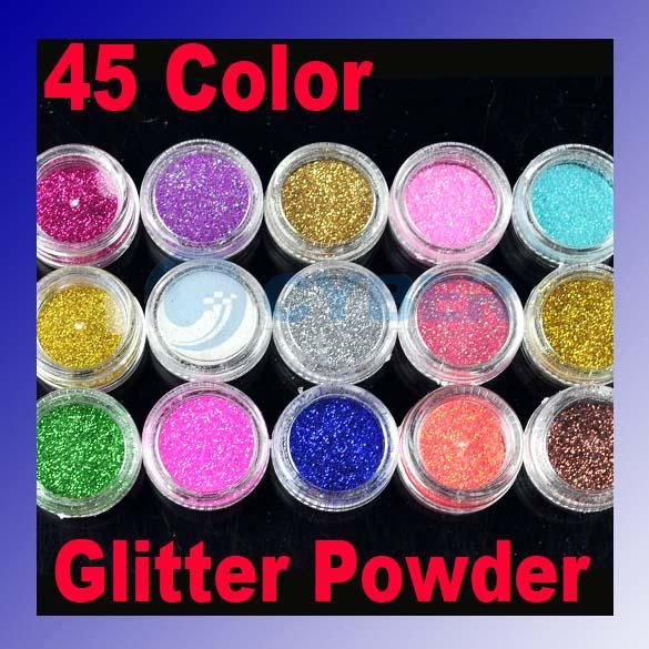 Color Glitter Acrylic Powder Dust For Nail Art Tips Makeup Set Sprinkle