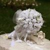 2016 Ny ankomst Big White Beige Champagne Flower Bride Bouquetwedding Bouquets Artifical Flowerswedding Favors7685940