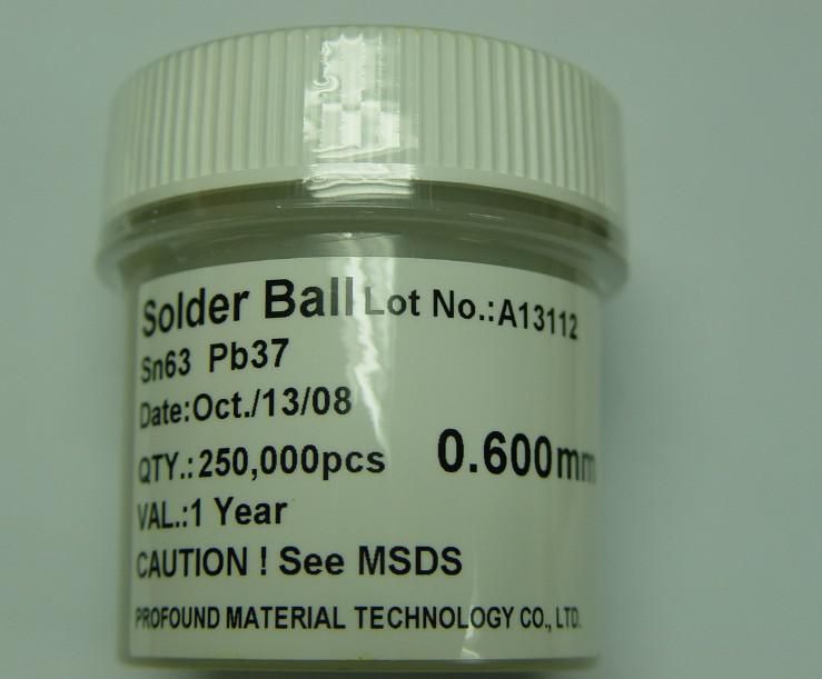 250K 0.6 0.600 mm 0.6mm 0.600mm BGA GELOPEN SOLDER BALLEN