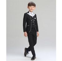 High-Quatity Classic Boy's 4 st Formell Passar Pojke Personliga Kläder Boys Passar Formella Kids Tuxedo Suit För Bröllop