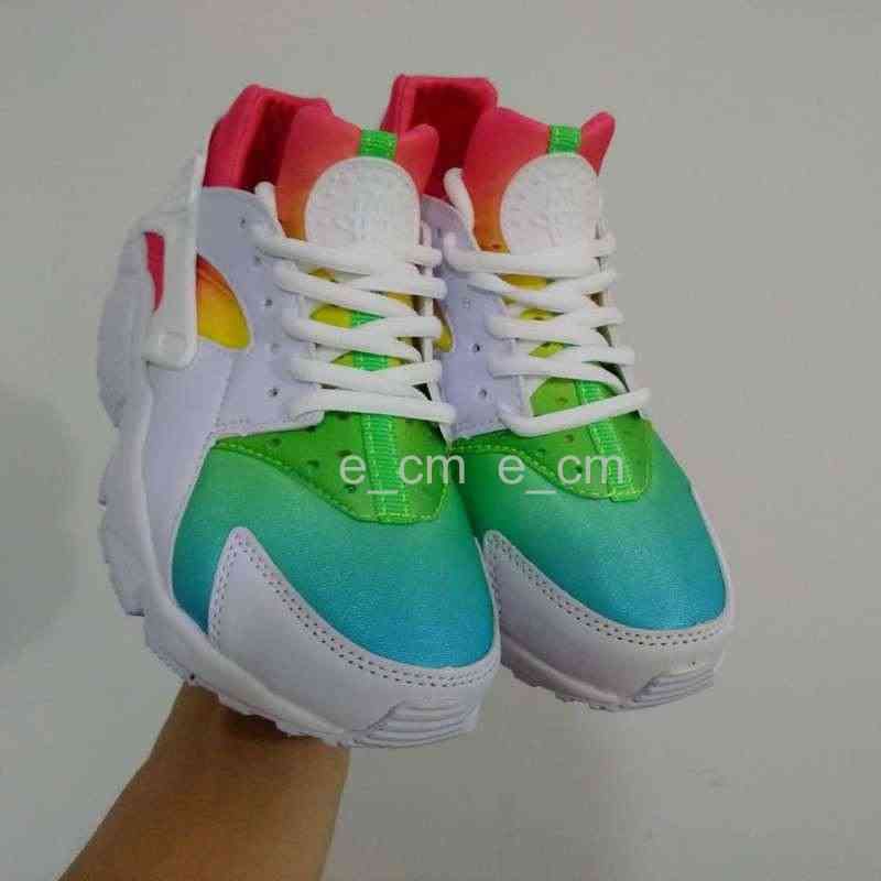rainbow huaraches black