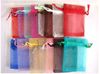 500pcs Mixed Organza Wedding Favor Gift Candy Sheer Bags Jewelry Pouch 7X9CM