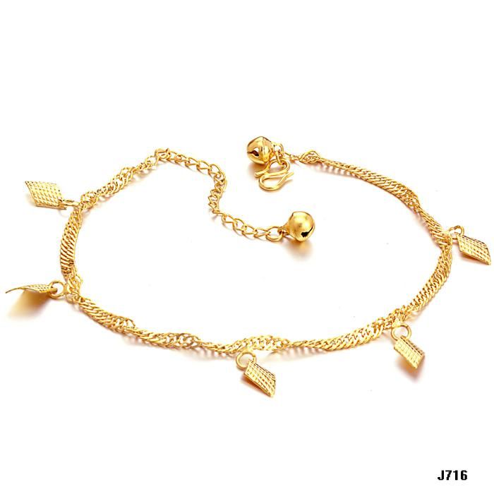 2019 NEWEST DESIGN 18k Gold FOOT CHAIN 18K GOLD NEVER FADE ANKLETS For