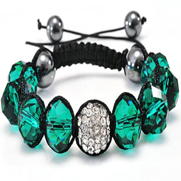 Bijoux de mode améthyste cristal bracelet ajustement brillant diamant perle bracelet réglable