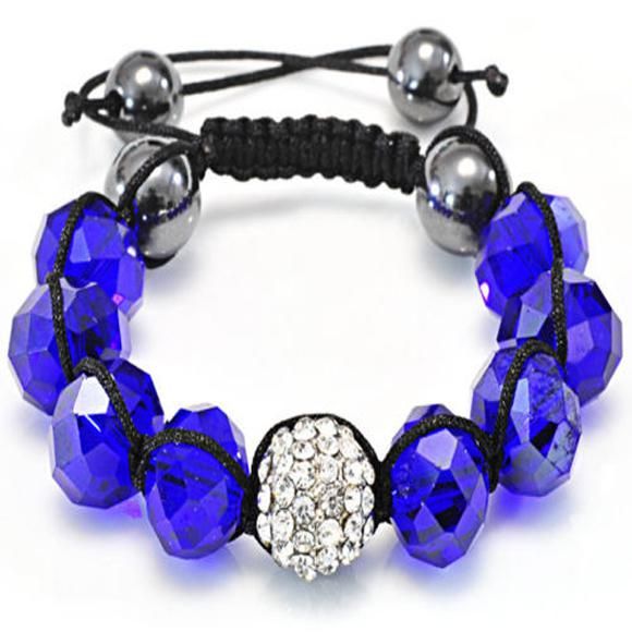 Modeschmuck Amethyst Kristall Armband Fit leuchtenden Diamant Bead Armband einstellbar