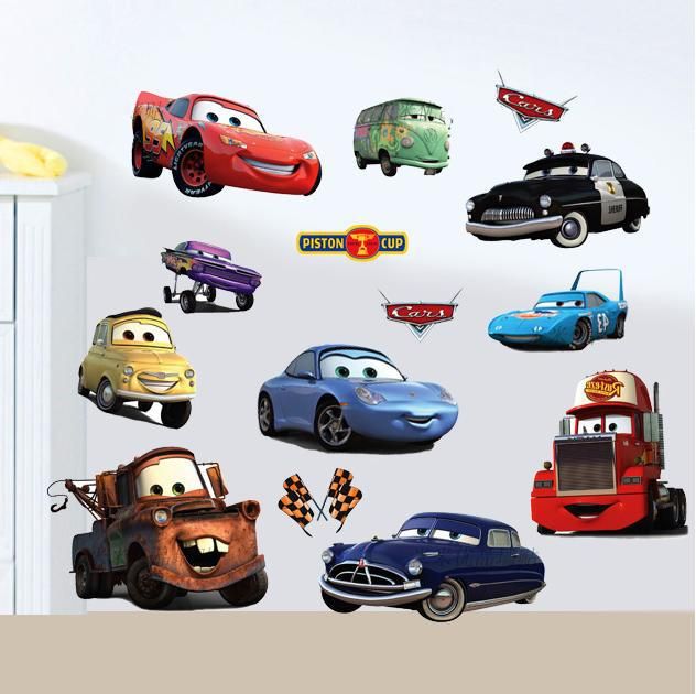 Cars Wall Decal Sticker Decor Nursery Boy Room Wall Art Stickers Decals