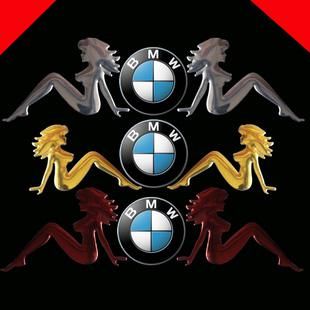 100 stks / partij Auto Decals voor Sea-Maid Soft PVC Drie Kleuren Auto Embleem Eadge Grappige Bumperstickers