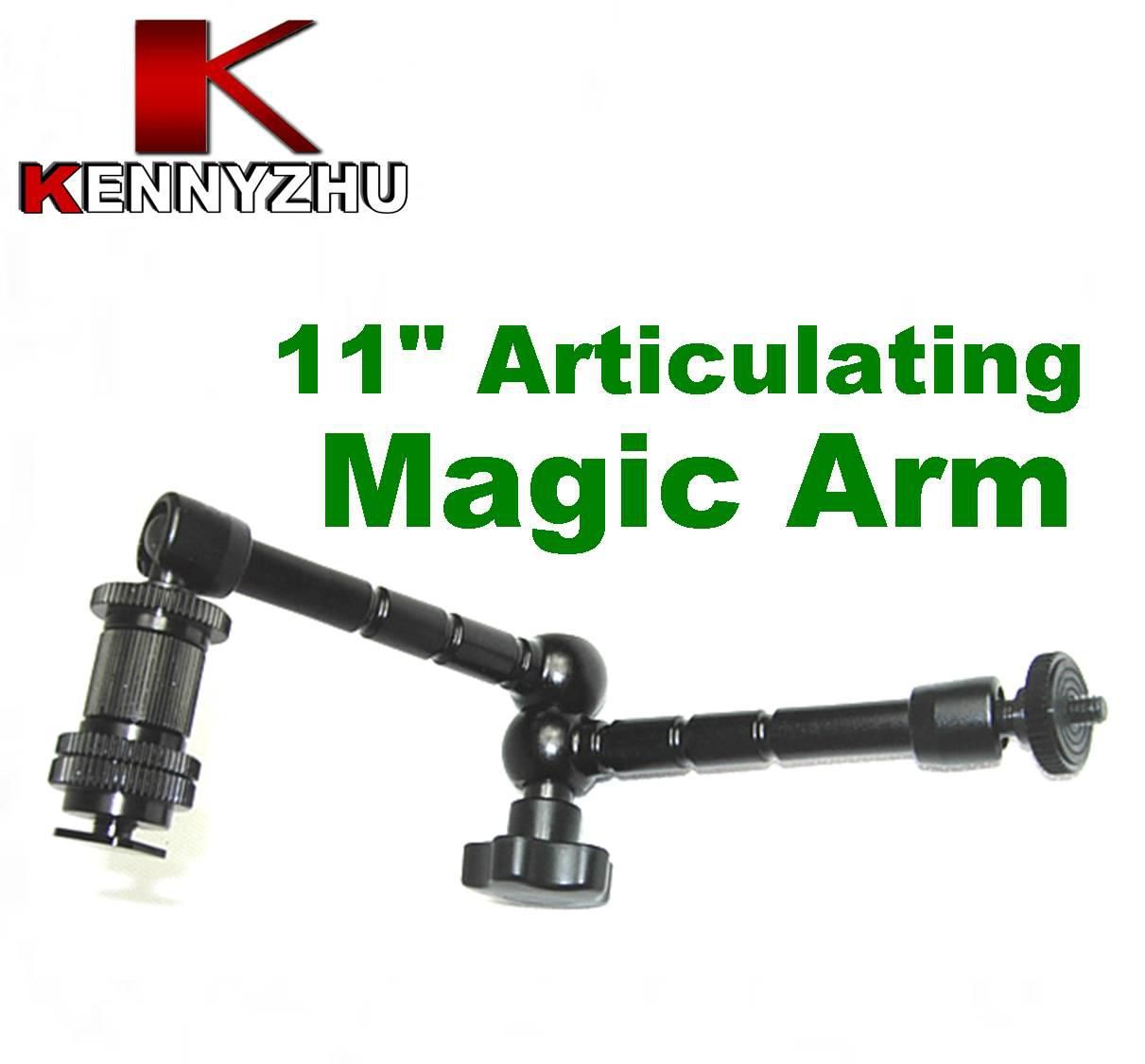 DSLR Rig Articulating Magic Arm 11 '' för DSLR-kamera LED Light LCD Field Monitor Aluminium Matieral