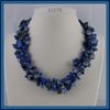 wholesale handmade lapis necklace 3rows beautiful blue lapis necklace hot sale free shipping A1579