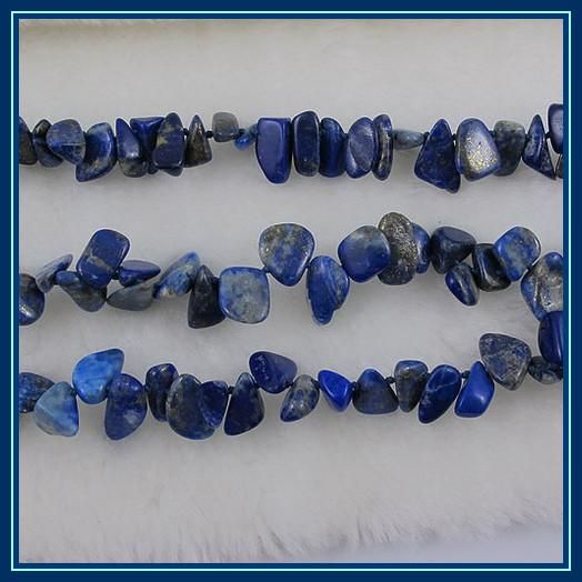 gros lapis à la main collier 3rows beau collier de lapis bleu vente chaude livraison gratuite A1579