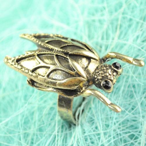 bagues pendentif insecte | alliage bijoux bague cigale bijoux bijoux | vente chaude aux États-Unis, RN-581A