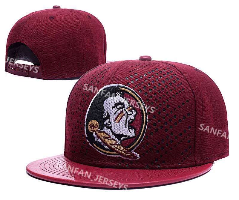 2017 Todos los equipos NCAA Florida State Snapbacks Red Seminoles Fútbol  Americano Sombreros ajustables Logotipos bordados