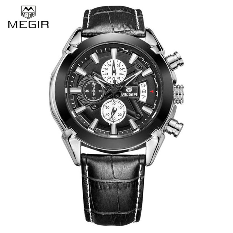 Acquistare Business Genuine Leather Megir Orologi Uomo Casual Quarzo  Orologio Cronografo Quarzo Uomo Orologi Luxury Brand Famoso Orologio Da  Polso Nuovo Economico | Consegna Veloce E Qualità | It.Dhgate