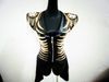 black leather chain bodysuit sexy atmospheric DJ singer DS costumes dance clothing fork tassel nightclub Jazz bar show party