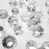 Gratis frakt 500pcs 4carat 10mm Crystal Vit Diamant Confetti Bröllop Favor Bordspridning