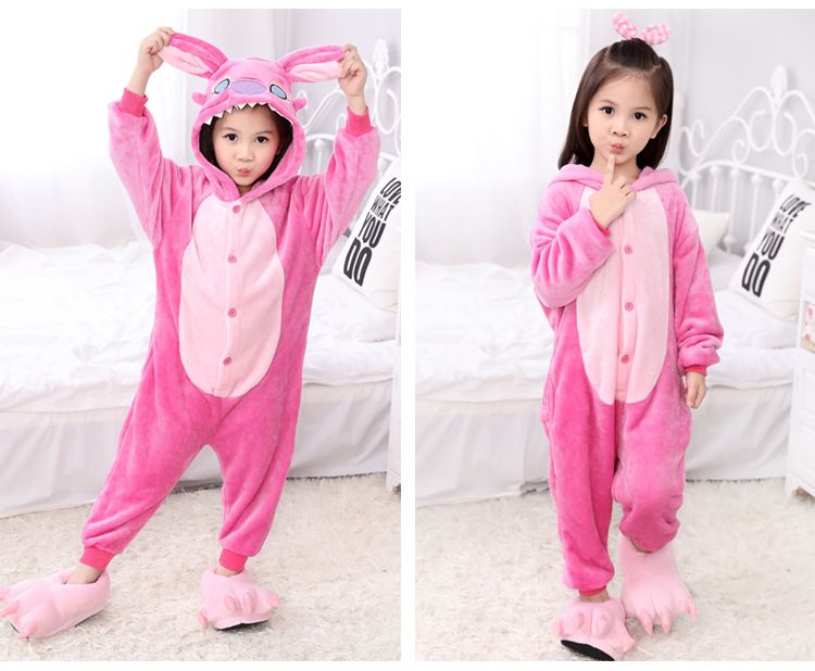 Kids Boy Girl Pajamas Kigurumi Unisex Cosplay Animal Costume Jumpsuit Sleepwear