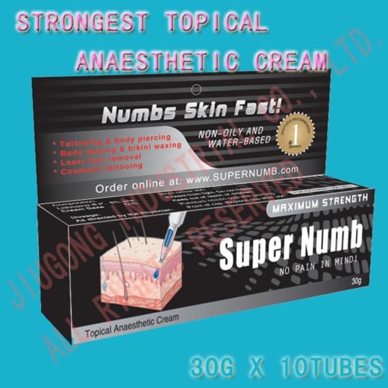 30G X SUPER NUMB, TATTOO TOPICAL SKIN ANAESTHETIC CREAM , LOCAL SKIN