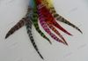 Grizzly Rooster Feather Hair Extension 100PC Feathers Extensions + 1 Igła + 200 Koraliki GRF001 # 4