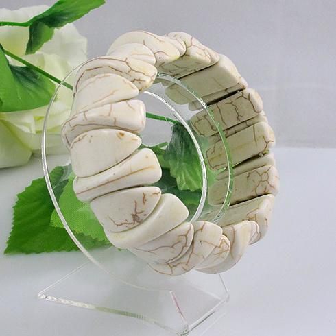 projeto especial bela pedra preciosa branco turquesa pulseira presentes de Natal agradável jóias A1717