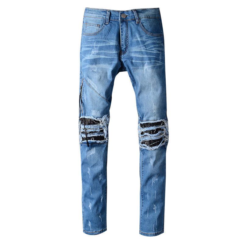 Famous Brand Designer Slim Ripped Robins Jeans Men Hi-Street Mens ...