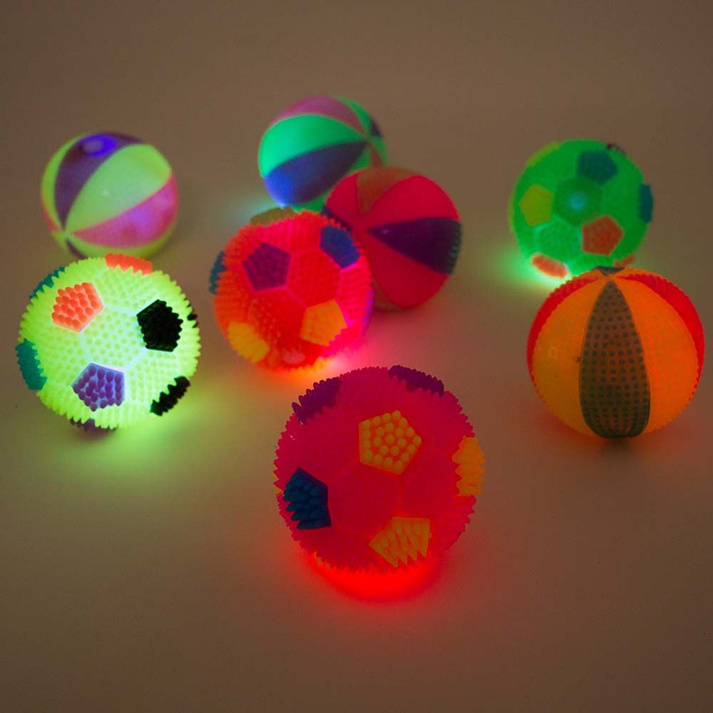 ful Football Toys Flashing Light Up Toy Ball Sensory Dog Ball Squeak