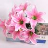 43cm Perfume Lily 10 heads Raw Silk Flower & Plastic cement Leaves Artificial Flowers For Wedding,Home,Party,Gift