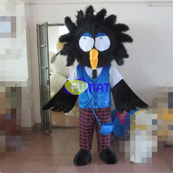 Acheter Fumat Oiseau Mascotte Costume Corbeau Dessin Animé Costume De Mascotte Costume Oiseau Noir Costume Déguisement Adulte Taille Photo