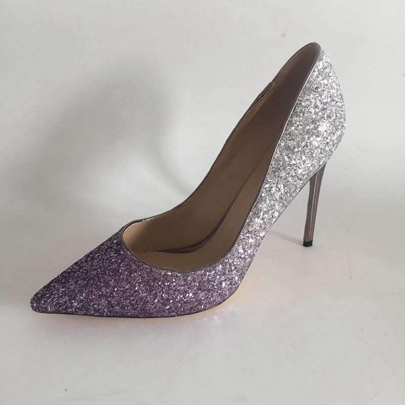 MJIASIAWA Donna Appuntito Vestito Sposa Tacco A Spillo Senza Chiusura Pump