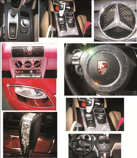 30sheet / 3mm 918 auto-adhésif strass décorer Stickers Autocollants pour voiture / ordinateur / mobile Bling