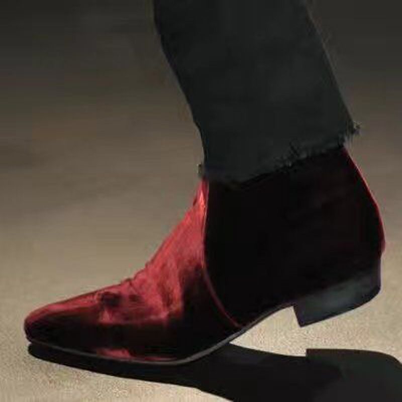 wine red chelsea boots mens