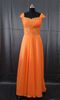 Orange Mother of the Bride Groom Dress 110915 A Line Beaded Chiffon Floor Length Real Actual Images