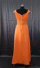 Orange Mother of the Bride Groom Dress 110915 A Line Beaded Chiffon Floor Length Real Actual Images