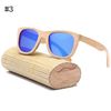 2017 Brand Designer uomo donna in legno di bambù Occhiali da sole New Polarized Blue Skateboard Bamboo Wood Glasses Retro Vintage Eyewear