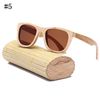 2017 Brand Designer uomo donna in legno di bambù Occhiali da sole New Polarized Blue Skateboard Bamboo Wood Glasses Retro Vintage Eyewear