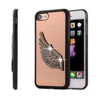 Wholesale Luxury TPU Metal fashion love Aluminum New Angel wing D Rhinestone Phone Case Cover for iPhone quot