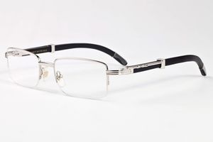 Halbrandlose Sonnenbrille für Damen, halbe Sonnenbrille mit Holzrahmen, weibliche Vintage-Retro-Sonnenbrille, klare Linse, Damenbrille, Gafas de Sol