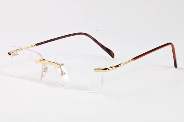 

2020 Retro Rimless Sunglasses Women Fashion Mens Sports Metal Alloy Frame Mirror Clear Lens For Female Male Eyewear Oculos de sol UV400